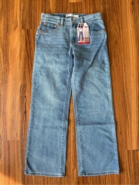 NWT Levi's Strauss Signature Wide Leg Girls Sz 12 Denim Medium Wash Jeans Casual